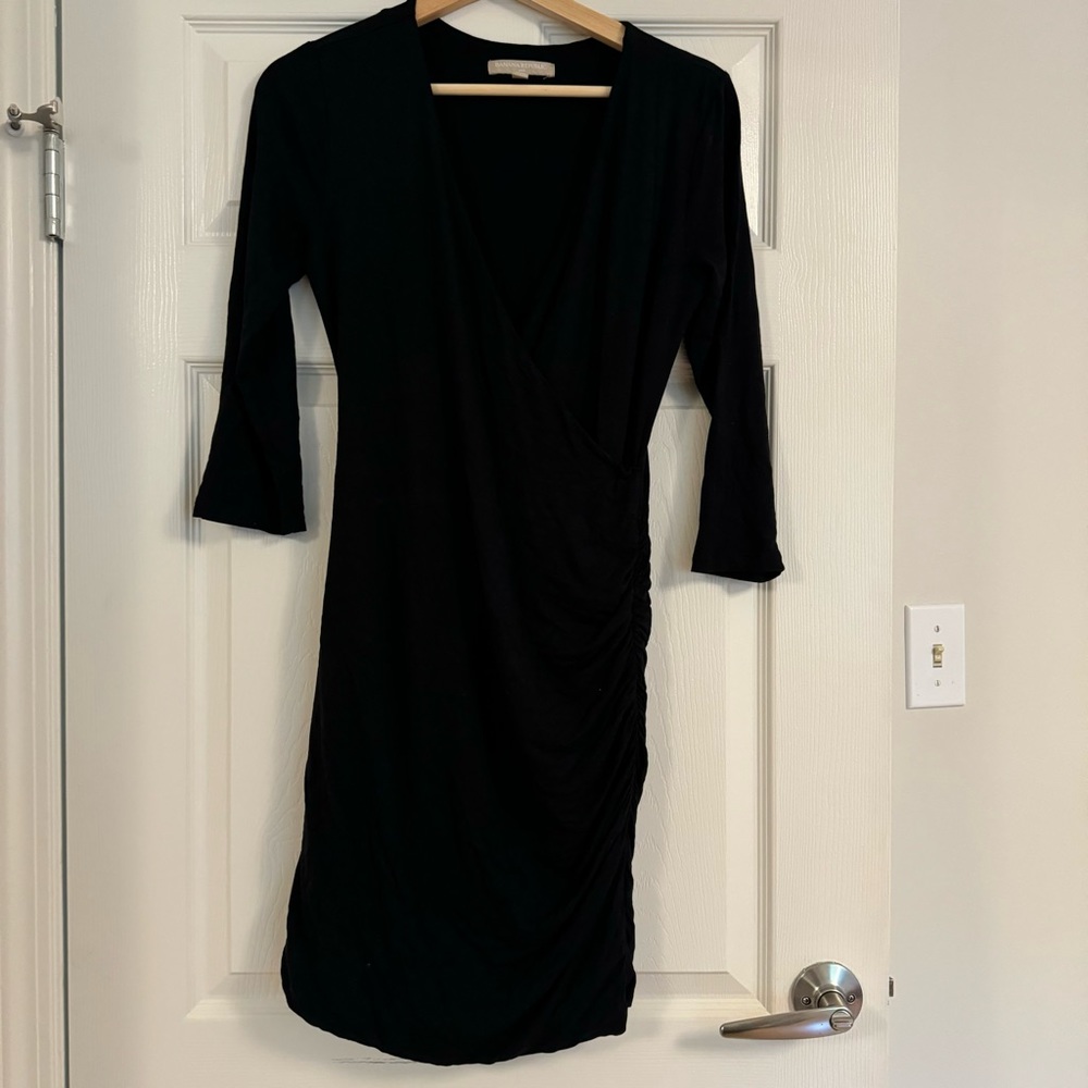 Banana republic ruched faux-wrap dress